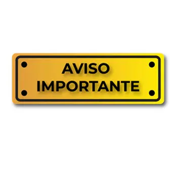 AVISO IMPORTANTE